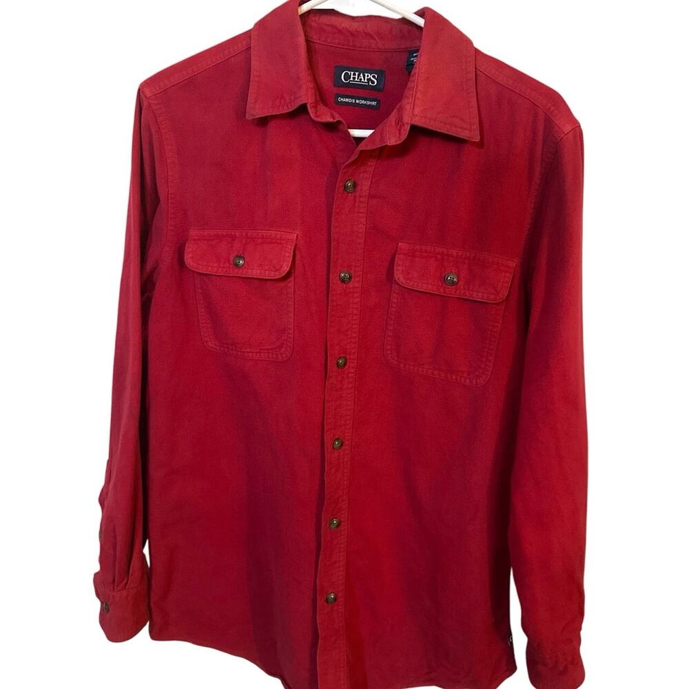 Chaps Chamois workshirt heavy duty mens small in Chaps Red